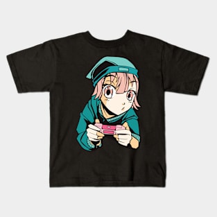 Anime Girl Manga Art Design Merch Gaming Birthday gift Kids T-Shirt